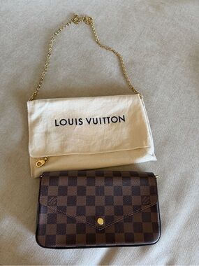 Louis Vuitton Monogram Pochette Félicie - Brown & Gold